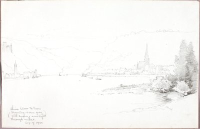 Rhinen under St. Goar af George Elbert Burr