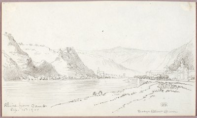 Rhinen, fra Caub af George Elbert Burr