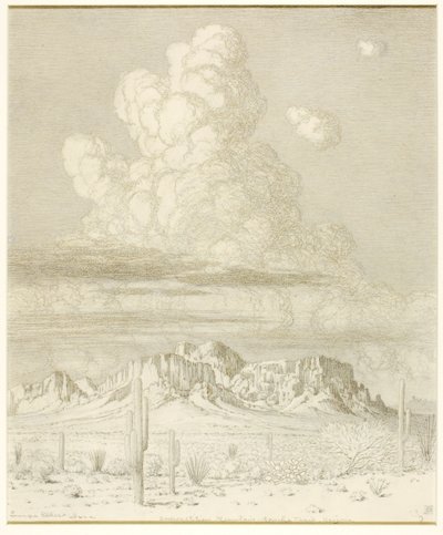 Superstition Mountain, Apache Trail, Arizona af George Elbert Burr