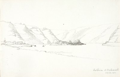 Rhinen ved Bacharach af George Elbert Burr