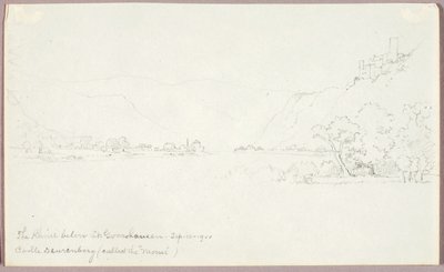 Rhinen nedenfor St. Goarshausen af George Elbert Burr