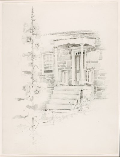 Uden titel (Hollyhock) af George Elbert Burr