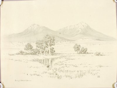 Uden titel (overføringstegning til Spanish Peaks [nr. 2]) af George Elbert Burr