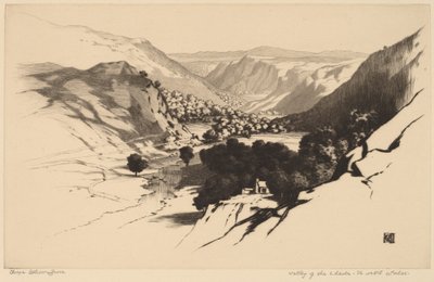 Valley of the Lledr, North Wales (nr. 1) af George Elbert Burr