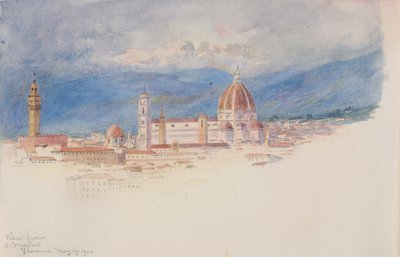 Udsigt fra S. Miniato, Firenze, 1900. af George Elbert Burr