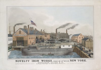 Novelty Iron works, Foot of 12th St. E.R. New York. Stillman, Allen & Co., Jernstifter..., 1841-44. af George Endicott