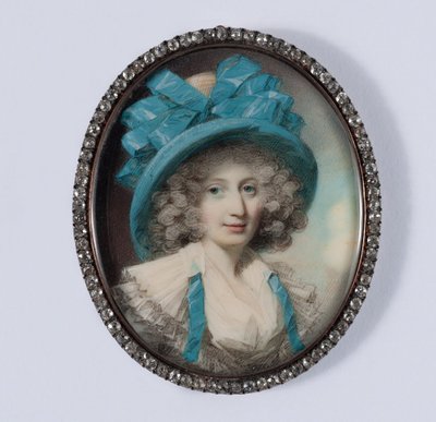 Portræt af en dame, traditionelt identificeret som Miss Bedingfield af George Engleheart