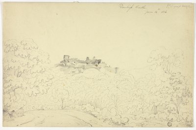 Denbigh Castle fra Segroyt Dingle af George Fennel Robson