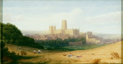 Durham, før 1828 (Akvarel og gouache) af George Fennel Robson