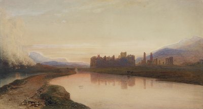 Neath Abbey, Glamorganshire (akvarel på papir) af George Fennel Robson