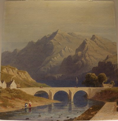 Udsigt fra Fort Augustus, Caledonian Canal, ca. 1830 (akvarel på papir) af George Fennel Robson