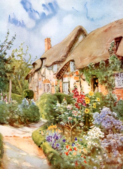 Anne Hathaways Cottage, Shottery, Warwickshire, 1924-1926. af George Franck Nicholls