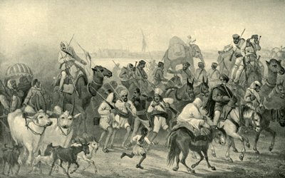 Native Auxiliaries, der skynder sig til Delhi, c1850