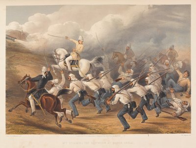 ?Storming the Batteries at Badle-Serai?, 1857 af George Francklin Atkinson