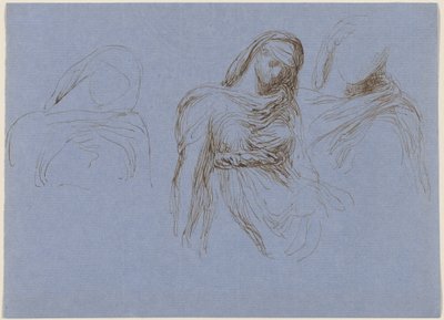Studie af døden for "Tid og død" af George Frederic Watts