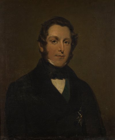 Portræt af James Andrew Broun Ramsay, ca. 1. markis af Dalhousie (1812-1860), ca. 1833-60 (olie på lærred) af George Frederick Clarke