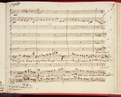 Originalt partitur til Händels sidste oratorium, Jephtha af George Frederick Handel