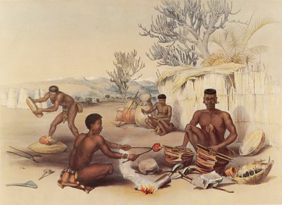 Zulu-smede på arbejde af George French Angas
