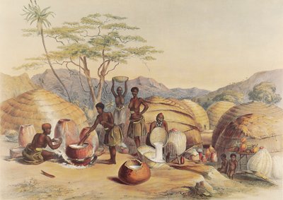 Zulu-kvinder brygger 