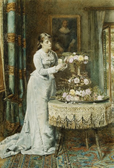 Blomsterarrangement, 1878 af George Goodwin Kilburne
