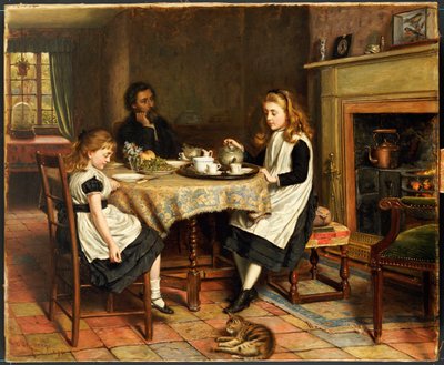 Der er ingen Fireside..., 1874 af George Goodwin Kilburne
