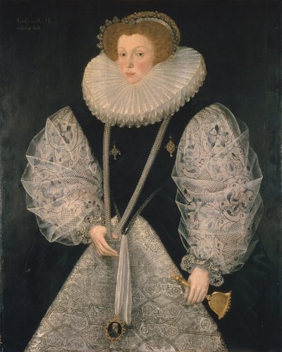 Mary Cornwallis, ca. 1580-85 (olie på panel) af George Gower