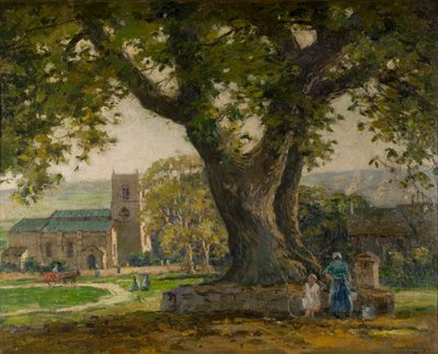 Wensley Village, Yorkshire af George Graham