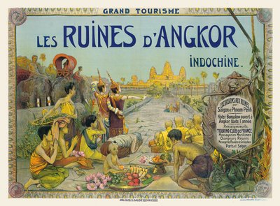 Fransk plakat, der reklamerer for templerne i Angkor i Indokina af George Groslier