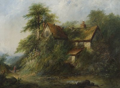 Sommerhus på landet, 1871 af George Harrison