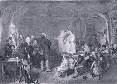 Katekisering i et skolelokale, fra The Magazine of Art 1893, Cassell and Company, 1893 af George Harvey