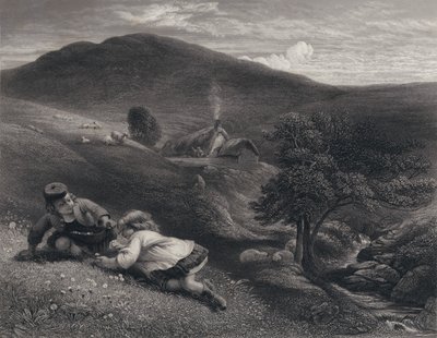 Illustration til Auld Lang Syne af Robert Burns af George Harvey