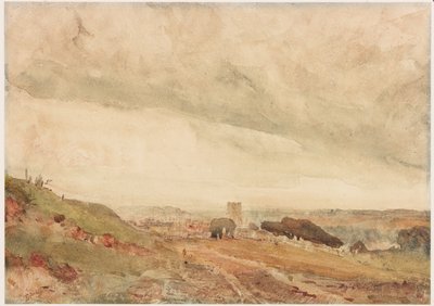 Richmond, Yorkshire (blyant og akvarel på papir (indsat på kort)) af George Haydock Dodgson