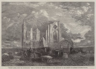 Whitby Abbey, fra kirkegården, i udstillingen af Society of Painters in Water Colors af George Haydock Dodgson