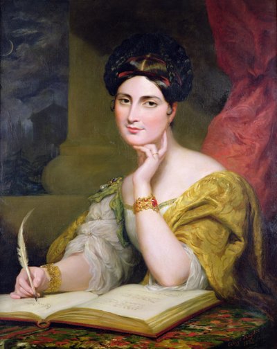 Portræt af Hon. Fru Caroline Norton af George Hayter