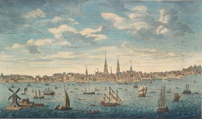 En østlig udsigt over byen Philadelphia, i provinsen Pennsylvania, i Nordamerika: taget fra Jersey Shore af George Heap