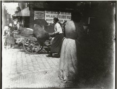 Aktivitet i Houtkopersdwarsstraat og Jodenbreestraat i Amsterdam af George Hendrik Breitner