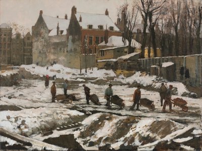 Byggeplads i Amsterdam af George Hendrik Breitner