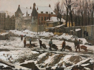 Byggeplads i Amsterdam, ca. 1902. af George Hendrik Breitner