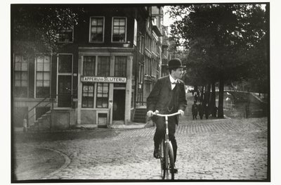 Cyklist på Keizersgracht i Amsterdam af George Hendrik Breitner