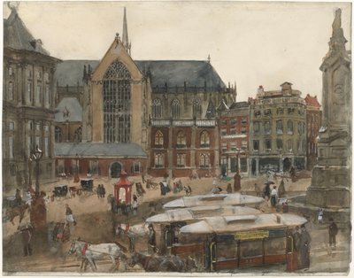 Dam-pladsen i Amsterdam af George Hendrik Breitner