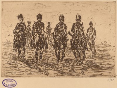 Galoperende husarer set forfra af George Hendrik Breitner