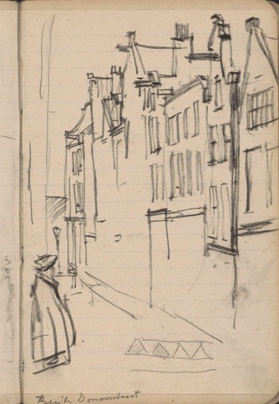 Udsigt over Buiten Dommersstraat i Amsterdam af George Hendrik Breitner