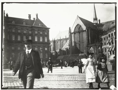 Udsigt over Dam-pladsen i Amsterdam af George Hendrik Breitner