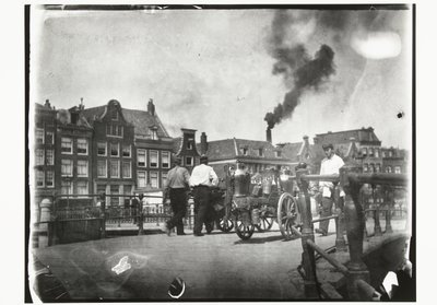 Udsigt over Prinsengracht ved broen over Leidsegracht i Amsterdam af George Hendrik Breitner