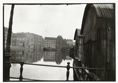 Udsigt fra broen til Prinseneiland i Amsterdam af George Hendrik Breitner