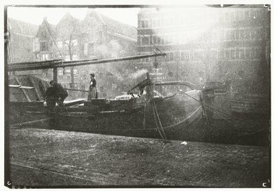 Regeringslagre på Brouwersgracht i Amsterdam af George Hendrik Breitner