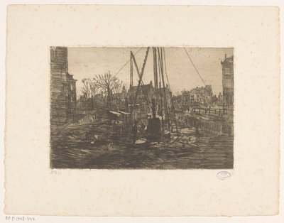 Pælearbejde i Raadhuisstraat i Amsterdam af George Hendrik Breitner