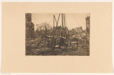 Pælearbejde i Raadhuisstraat i Amsterdam af George Hendrik Breitner