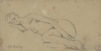 Tilbagelænet nøgen kvinde af George Hendrik Breitner