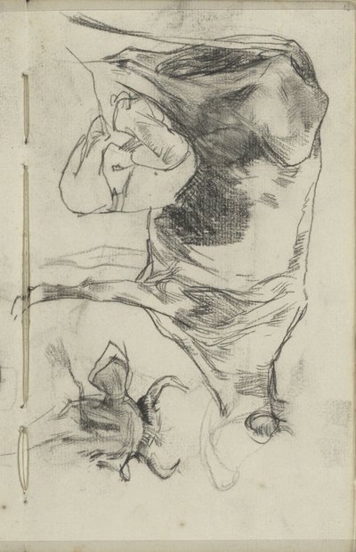 Malkende bonde og et kohoved af George Hendrik Breitner